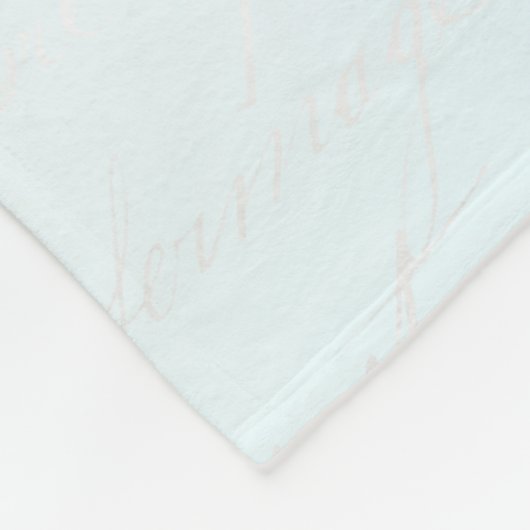 叔母姪カスタム引用文ブルーフローラ フリースブランケット (角)