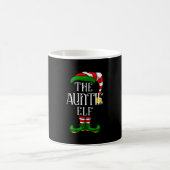 叔母小妖精や小人ファミリーマッチングクリスマスグループ コーヒーマグカップ (中央)