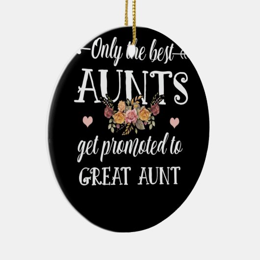 叔母最高のしか叔母に昇進素晴らししない セラミックオーナメント (右)