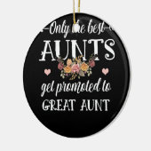 叔母最高のしか叔母に昇進素晴らししない セラミックオーナメント (左)