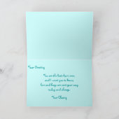 叔母最高のデイジーフローラ カード (内部)