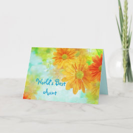 叔母最高のデイジーフローラ カード