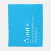 叔母最高の叔母叔母の定義スカイブルーおもしろい フリースブランケット (正面)