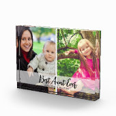叔母最高の永遠2写真コラージュアウンティギフト フォトブロック (右)