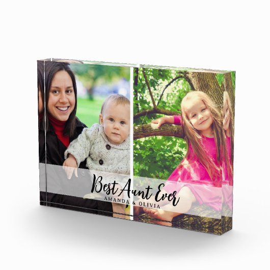 叔母最高の永遠2写真コラージュアウンティギフト フォトブロック (右)