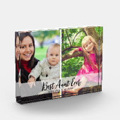 叔母最高の永遠2写真コラージュアウンティギフト フォトブロック (左)