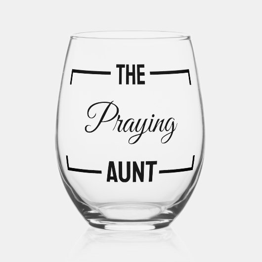 叔母祈のカスタム誕生日の贈り物 ステムなしワイングラス (正面)