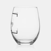 叔母祈のカスタム誕生日の贈り物 ステムなしワイングラス (左)