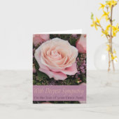 叔母素晴らしバラ悔やみや弔慰カード カード (黄色い花)