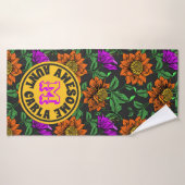 叔母素晴らしユアネームフローラモノグラム植物学 バスタオル (バスタオル)