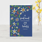 叔母素晴らし宗教的誕生日デイジー野草 カード (黄色い花)