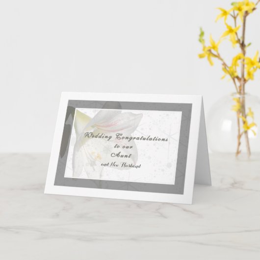 叔母結婚と新しい夫のためのカード カード (黄色い花)