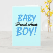 叔母誇りを持った男の赤ちゃんTシャツとギフト カード (黄色い花)