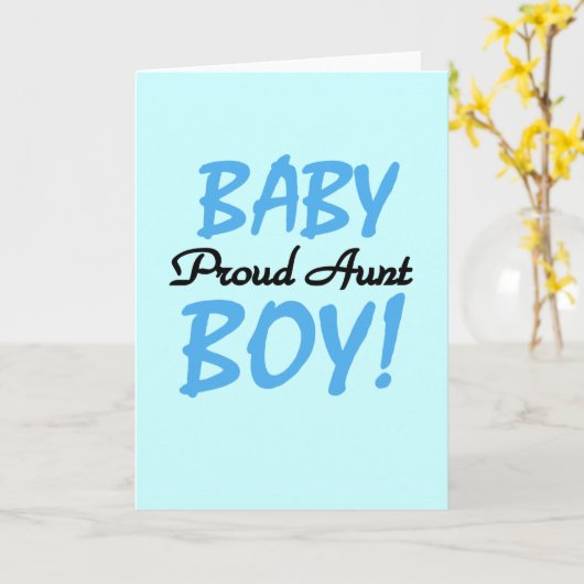 叔母誇りを持った男の赤ちゃんTシャツとギフト カード (黄色い花)