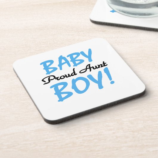 叔母誇りを持った男の赤ちゃんTシャツとギフト コースター (左側)