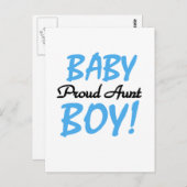 叔母誇りを持った男の赤ちゃんTシャツとギフト ポストカード (正面/裏面)