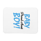 叔母誇りを持った男の赤ちゃんTシャツとギフト マグネット (横)