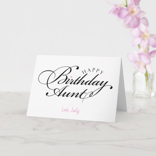 叔母誕生日カード カード (蘭)