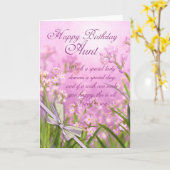 叔母誕生日カード – ピンクフェミニンフローラVer付き カード (黄色い花)