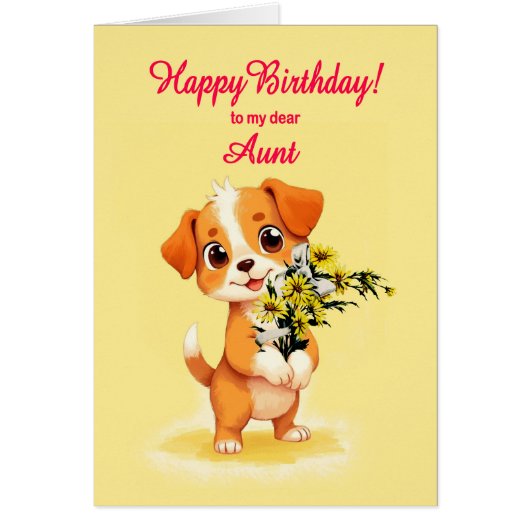 叔母誕生日子犬と花 (正面)