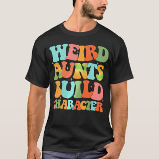 叔母風変わりビルドキャラクタークール叔母クラブフロントA Tシャツ