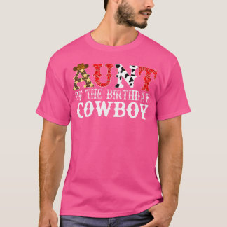 叔母1st最初の誕生日カウボーイウェスタンロデオパーティー tシャツ