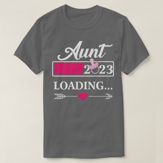 叔母2023新しい叔母をロードしてAunに昇格する Tシャツ (デザイン正面)