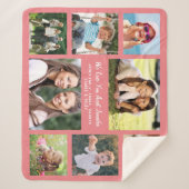 叔母8フォトコラージュ シェルパブランケット (正面)