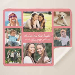 叔母8フォトコラージュ シェルパブランケット