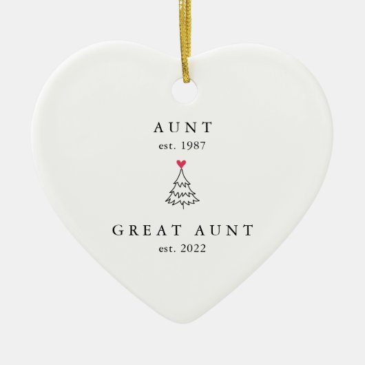 叔母 |おば素晴らしさん今年。 セラミックオーナメント (正面)