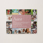 叔母、叔母の定義14フォトコラージュピンクおもしろい ジグソーパズル (横)