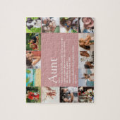 叔母、叔母の定義14フォトコラージュピンクおもしろい ジグソーパズル (縦)