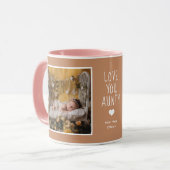 叔母Aunty Love You写真モダンBrown C84白 マグカップ (正面左)