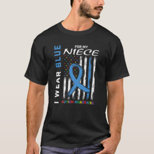 叔母I衣服ブルーで姪自閉症アワレーン Tシャツ