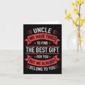 叔父おもしろいギフト父の日Niee Nepから カード (黄色い花)