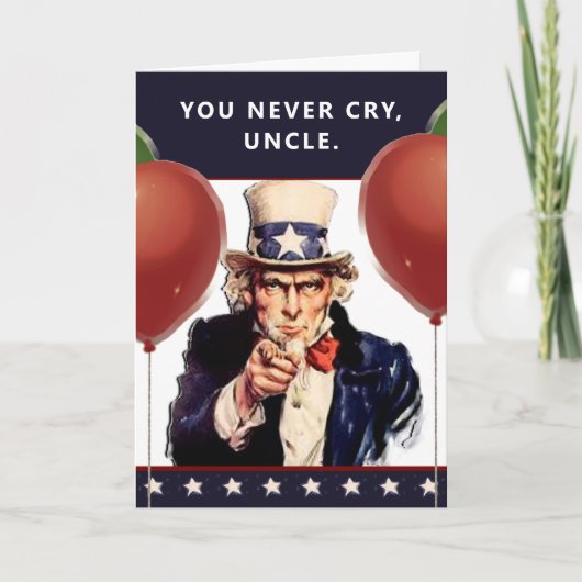 叔父おもしろい誕生日カード カード (正面)