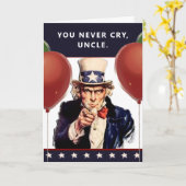 叔父おもしろい誕生日カード カード (黄色い花)