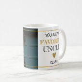 叔父お気に入りのの名パーソナライズされた前の写真 コーヒーマグカップ (正面右)