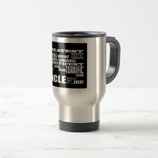 叔父さんのためのおもしろいのギフト: すばらしい叔父さん トラベルマグ (正面右)