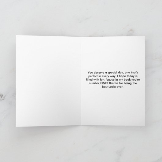 叔父さんのための父の日カード カード (内部)