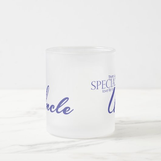 叔父さんのための特別な愛 フロストグラスマグカップ (中央)