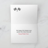 叔父さんの競争する市販車のための父の日は点検します カード (内部)