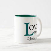 叔父さん名前をカスタムする愛して下さい ツートーンマグカップ (正面右)