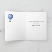 叔父さん熱気の気球のしぶきのための父の日 カード (内部)