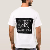 叔父さん王の黒い背景のTシャツ Tシャツ (裏面)
