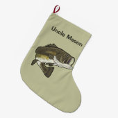 叔父さん: オオクチバス ラージクリスマスストッキング (正面 (吊り時))