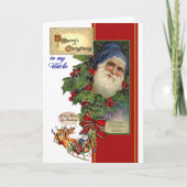 叔父さん-ヴィンテージサンタのそりのためのクリスマスカード シーズンカード (正面)