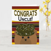 叔父さん – 陸軍兵士おめでとう! カード (黄色い花)