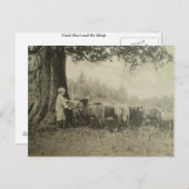 叔父さんBartおよびヒツジ ポストカード (正面/裏面)