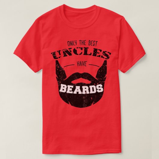 叔父だけ最高のが可愛いひげをおもしろい持っている Tシャツ (デザイン正面)